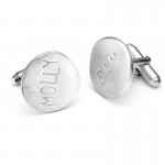 father's day personalised silver cufflinks