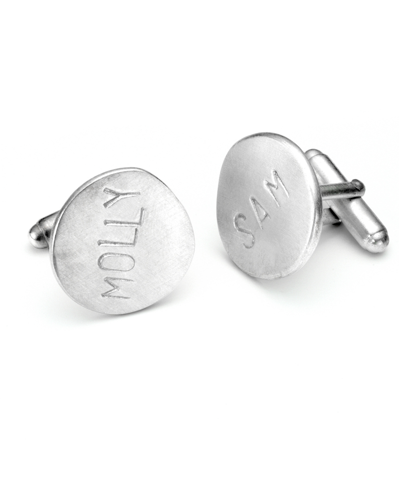 father's day personalised silver cufflinks