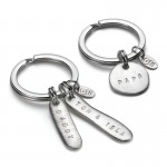 father's day sterling silver personalised keyring