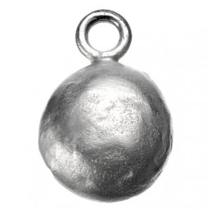 sterling silver pebble charm