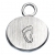 sterling silver baby foot charm