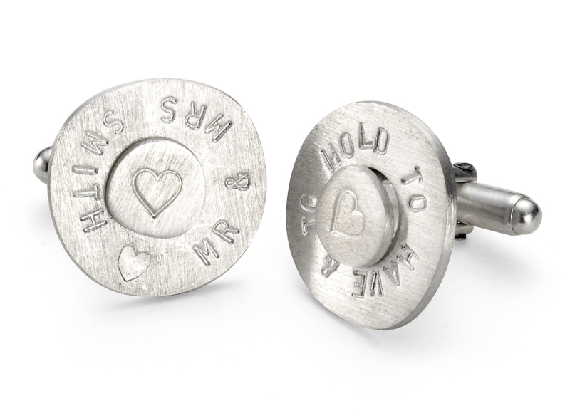 sterling silver personalised cufflinks