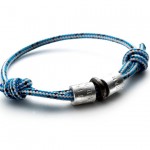 men's personalised sterling silver rope bracelet