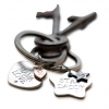 silver heart personalised key ring