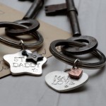 personalised sterling silver heart key ring