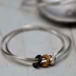 personalised sterling silver charm bangle
