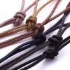 men's personalised sterling silver cord necklace colours