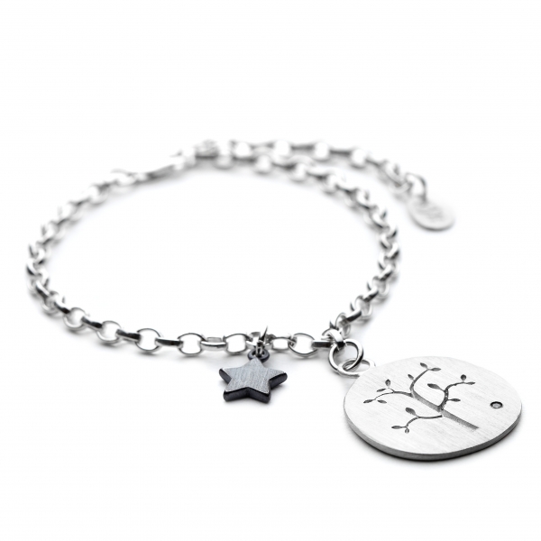 sterling silver family tree bracelet