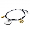 sterling silver oxidised chain bracelet