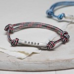 men's sterling silver personalised ID rope bracelet