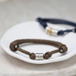 men's sterling silver personalised rope bracelet
