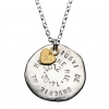 sterling silver medallion charm necklace