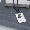 sterling silver men's dog tag necklace personalised
