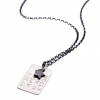 men's personalised sterling silver dog tag necklace