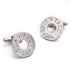 men's sterling silver personalised cuff links