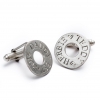 men's silver personalised cuff links