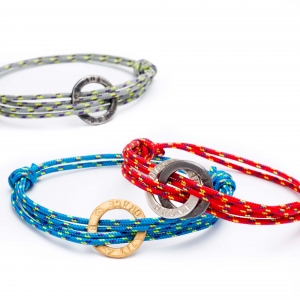 men's personalised cord bracelet