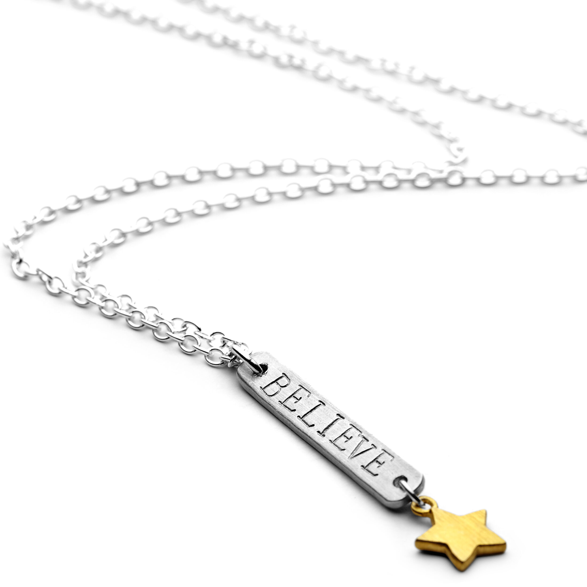 personalised sterling silver id bar necklace