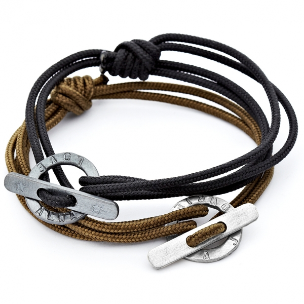 Men's rope bracelet personalised