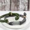 personalised men's sterling silver rope bracelet