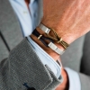 sterling silver personalised bracelet for men