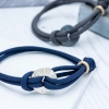 personalised sterling silver rope bracelet for men