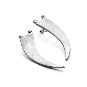 sterling silver tusk earrings