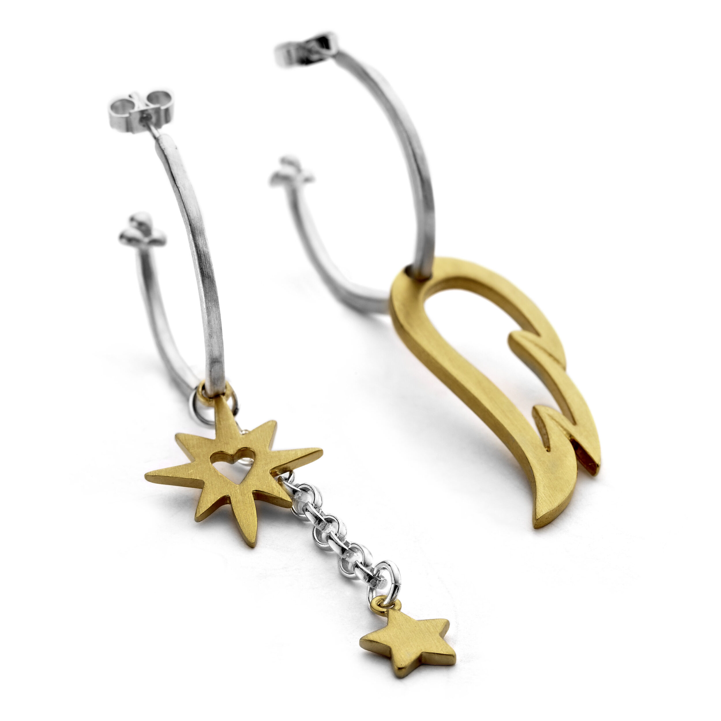 wing earrings in sterling silver