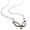sterling silver wing charm necklace