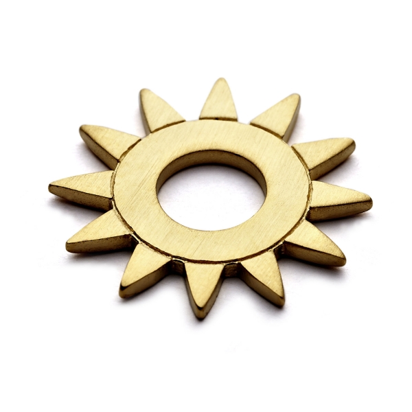 gold plate sterling silver sun charm