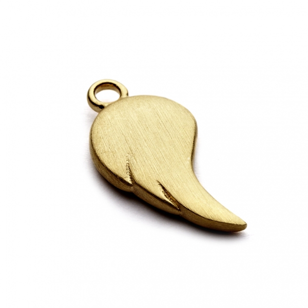 gold plate mini wing charm