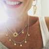 gold plate sun necklace