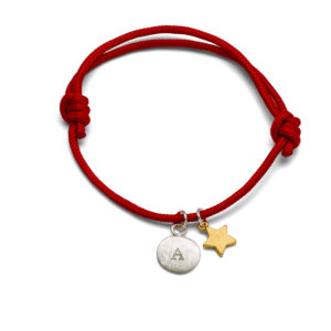personalised cord charm bracelet
