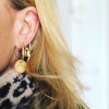 gold plate and sterling silver personalised hoop earrings