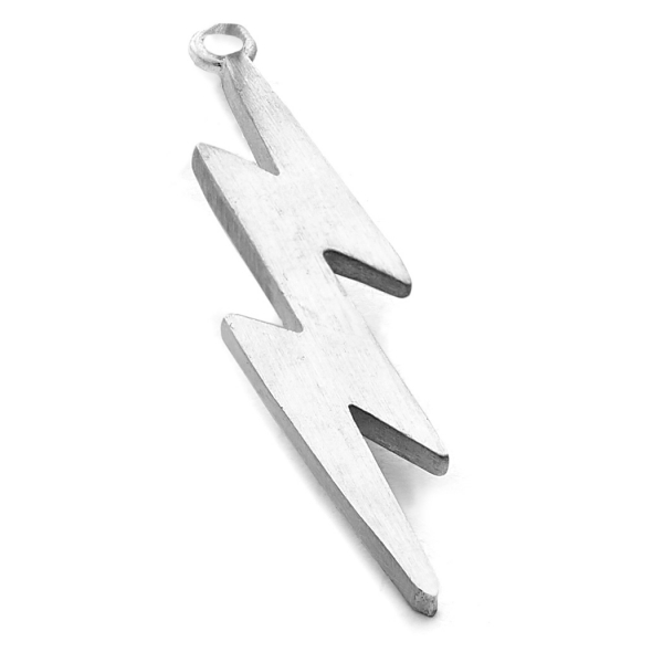 sterling silver electric bolt charm