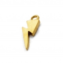gold plate sterling silver electric bolt charm