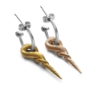 Unicorn horn sterling silver earrings