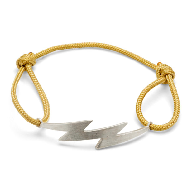 sterling silver lightning bolt charm friendship bracelet