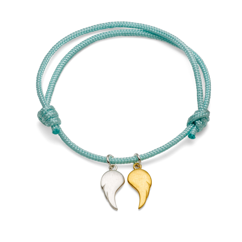 sterling silver wing charm friendship bracelet
