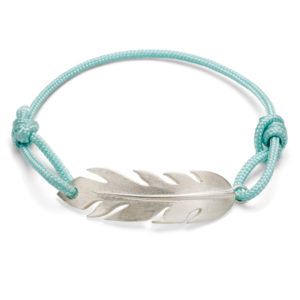 sterling silver feather charm friendship bracelet