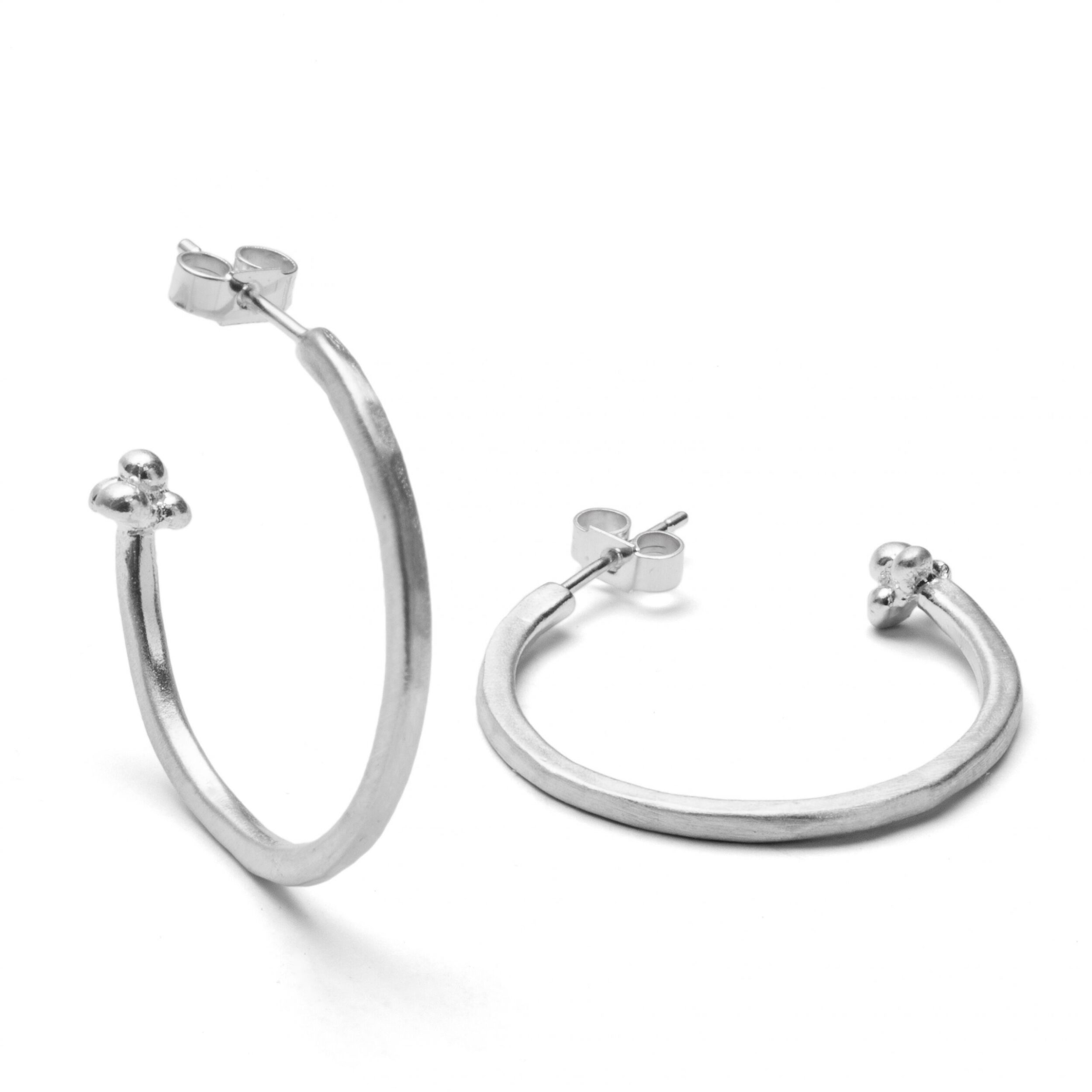 large sterling silver hoop earrings