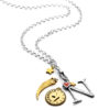 sterling silver and gold plate belcher charm necklace