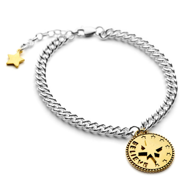 power penny sterling silver bracelet