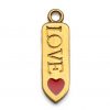 gold plate personalised charm