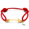 gold arrow cord bracelet