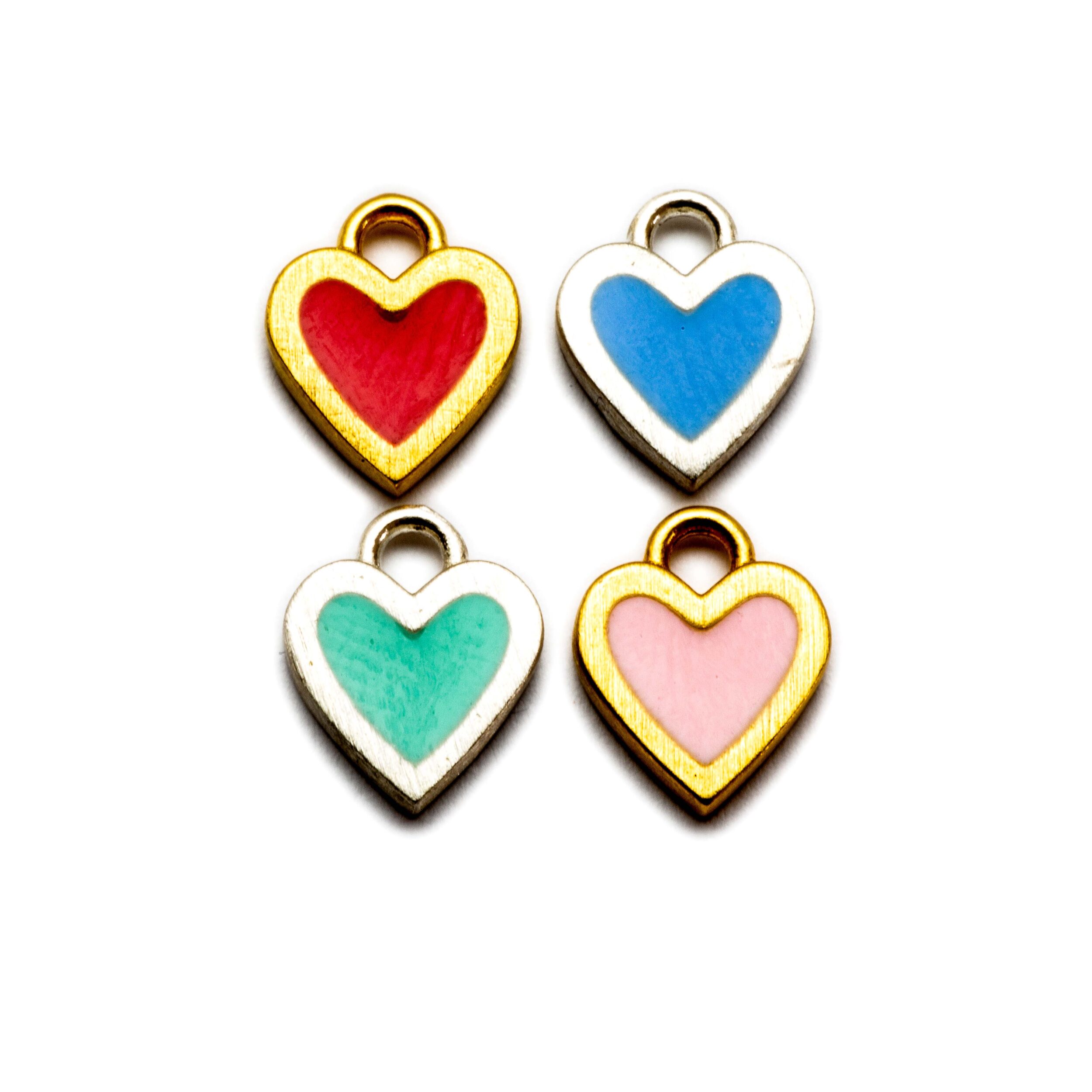 sterling silver heart charms