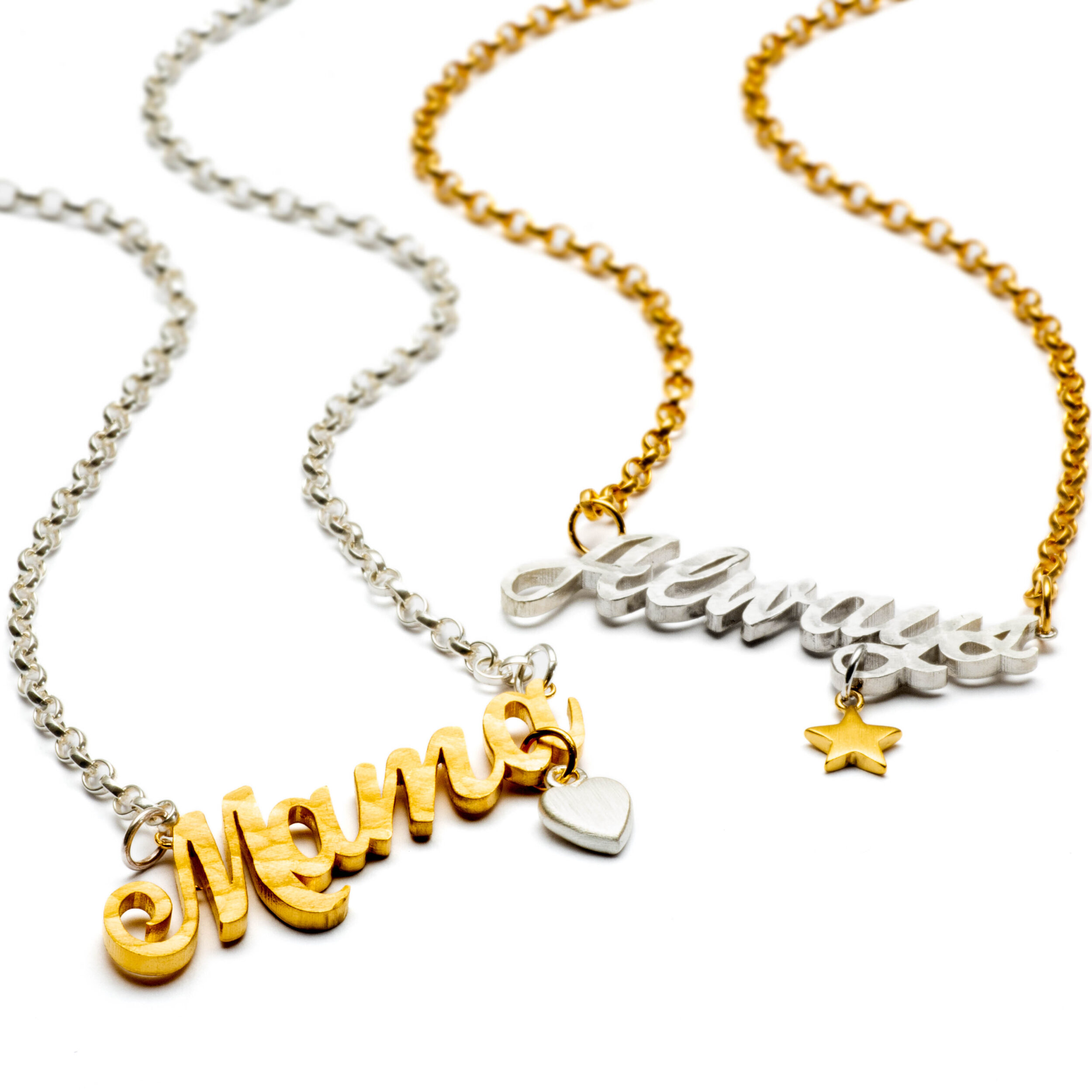 gold name plate necklace