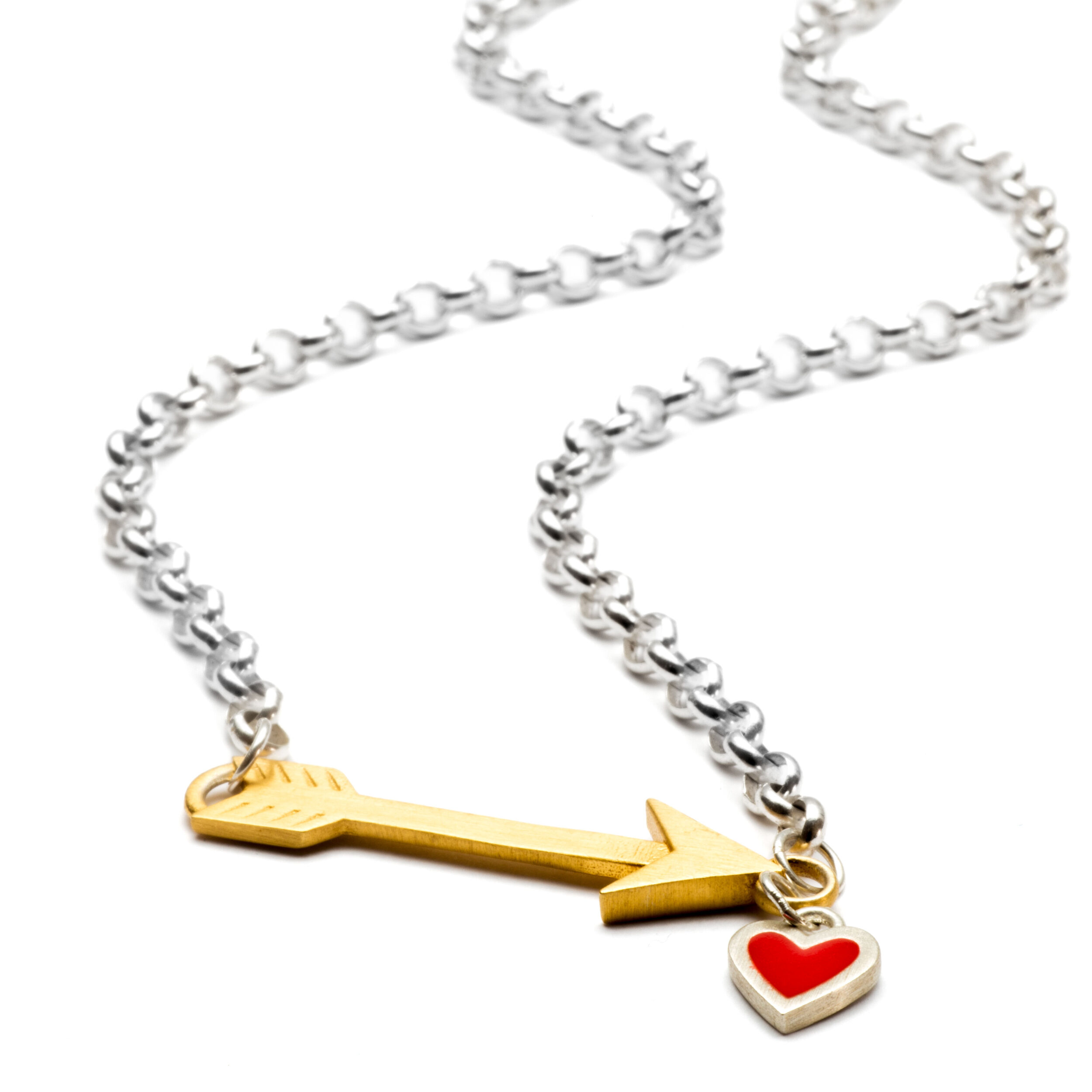 gold plate arrow choker necklace