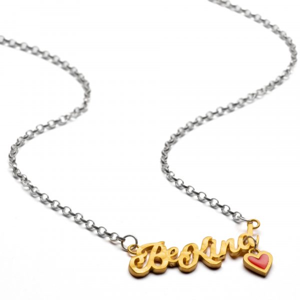 silver name plate necklace