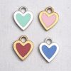 enamelled heart charms